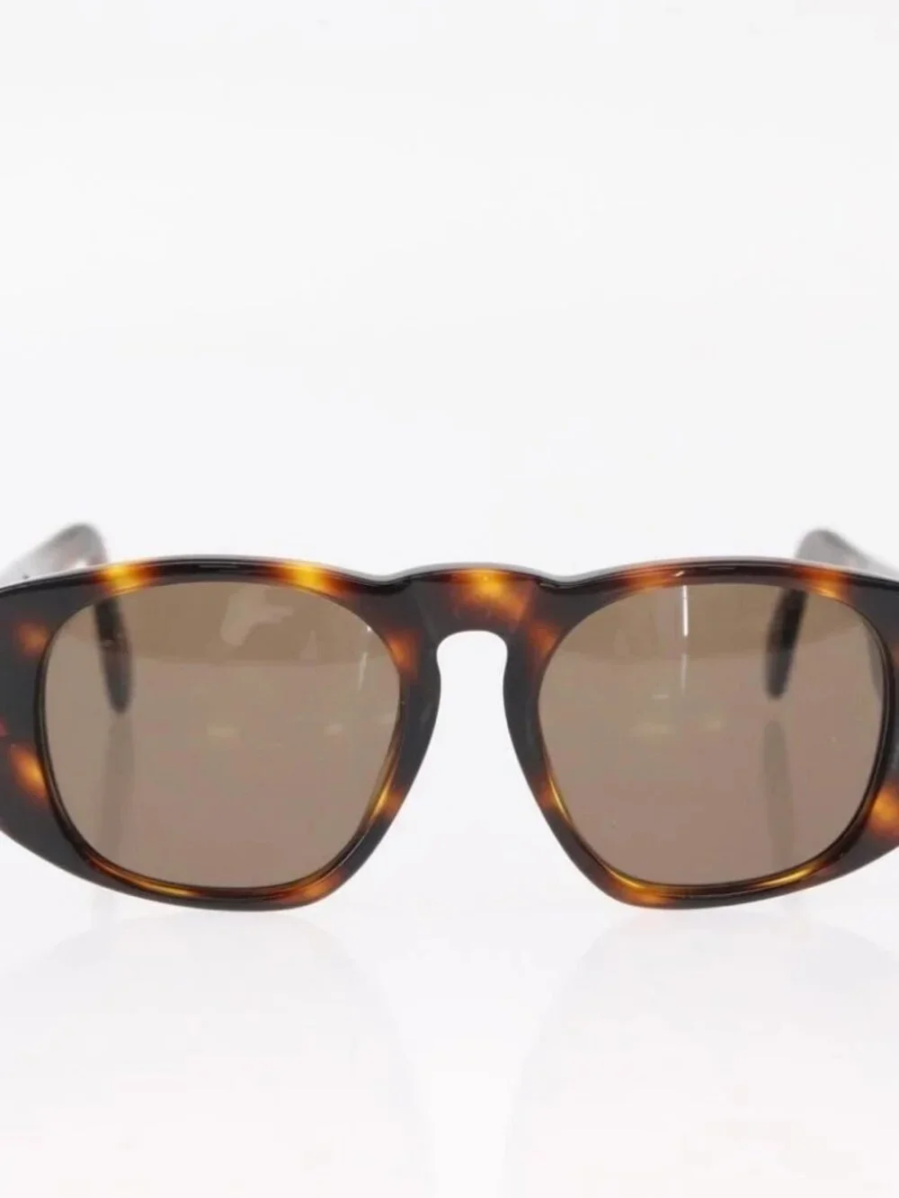 CHANEL Sunglasses Plastic Brown CC Auth 153000